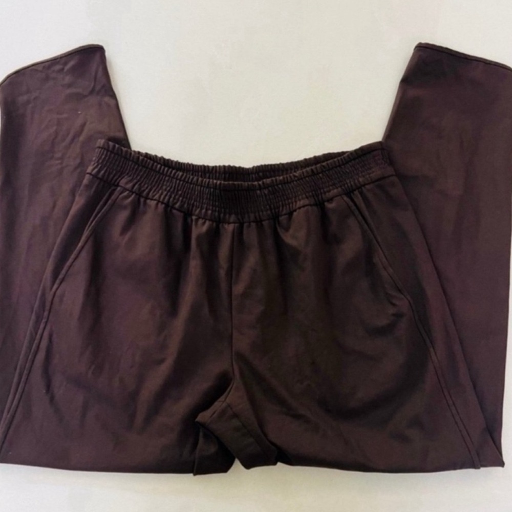 Zara Brown High Rise Straight Leg Trousers Large